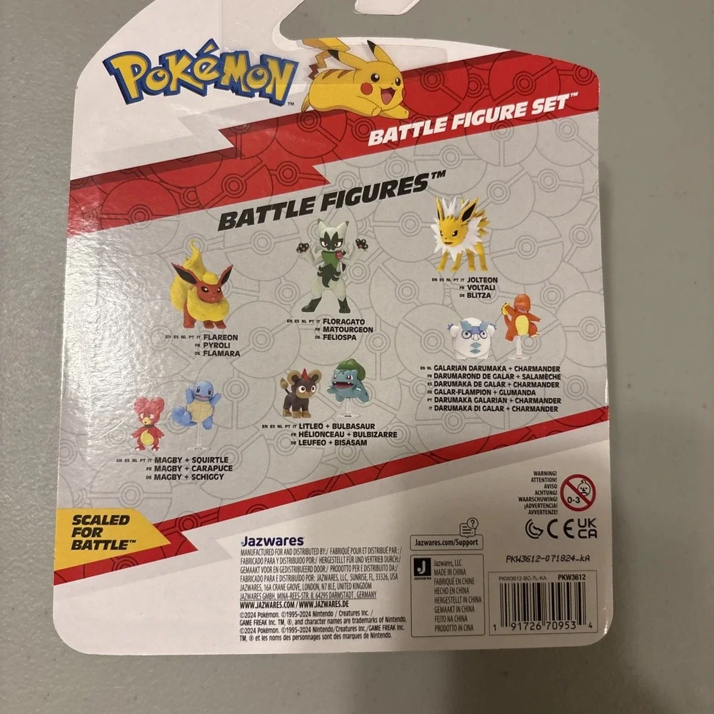 Pokemon Battle Ready! Litleo Mankey Vaporeon Battle Figure Set New in Package
